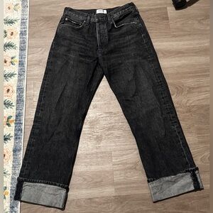 Agolde Fran Cuffed Straight Jeans